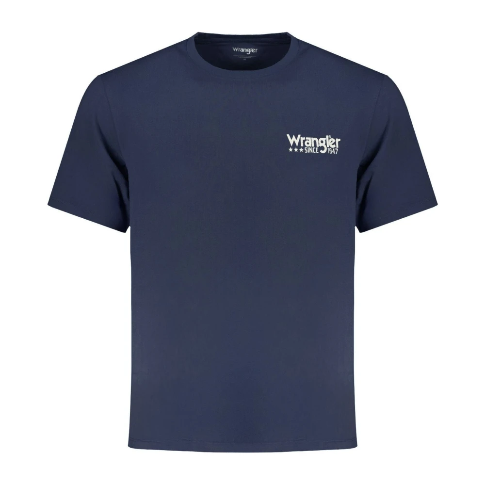 Wrangler Blauw Kortemouw Logo Tee Shirt Blue Heren
