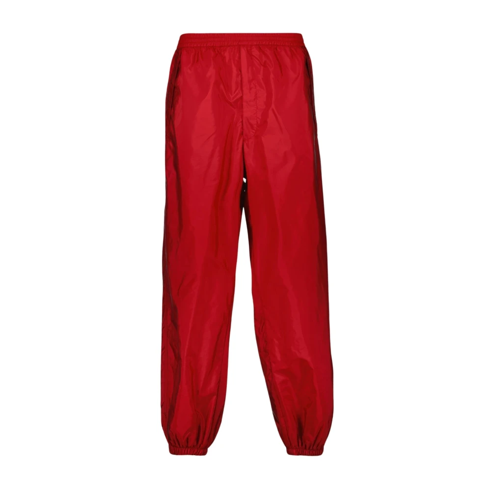 Prada Re-Nylon Joggingbroek voor Mannen Red Heren