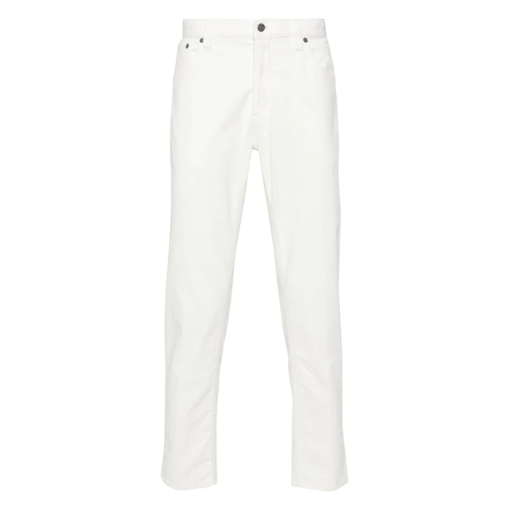 Dondup Witte Corduroy Wortelbroek White Heren