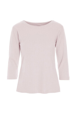 ljusrosa-ribbad-blus-med-3-4-armar
