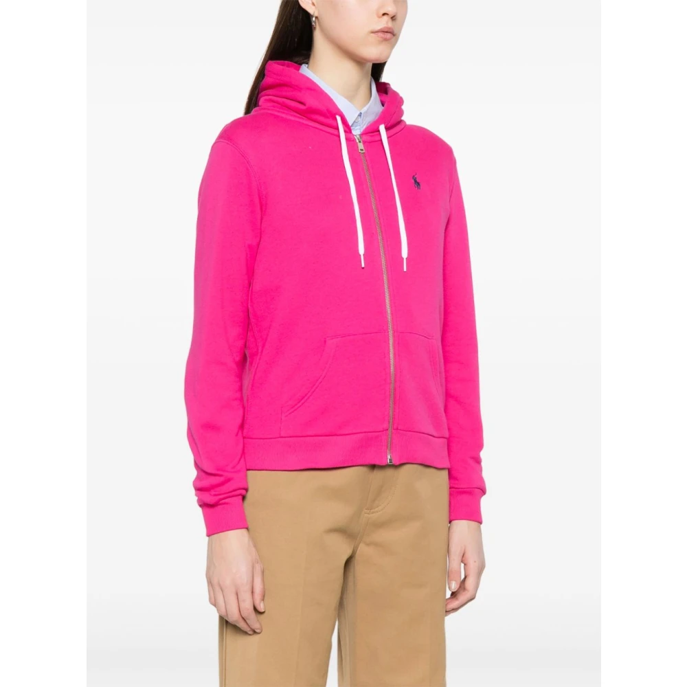 Polo Ralph Lauren Roze Hoodie met Rits Pink Dames