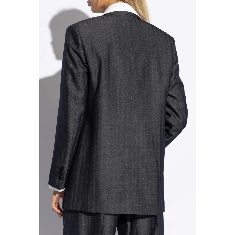 ETRO Dubbelrijige blazer met streepmotief Blue Dames