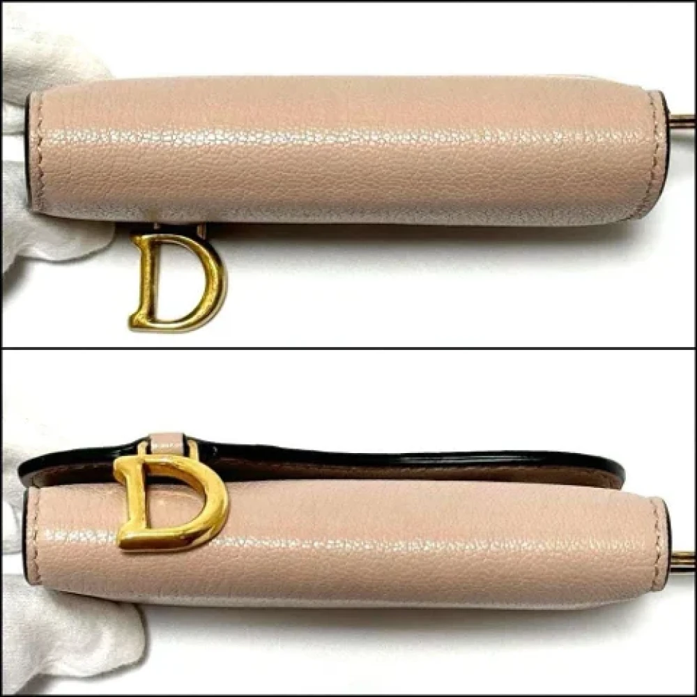 Dior Vintage Pre-owned Leather key-holders Beige Unisex