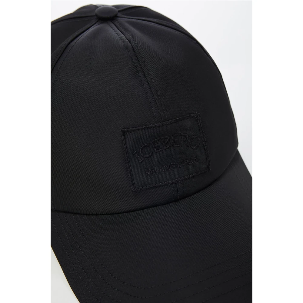 Iceberg Zwarte Nylon Regular Fit Pet Black Heren
