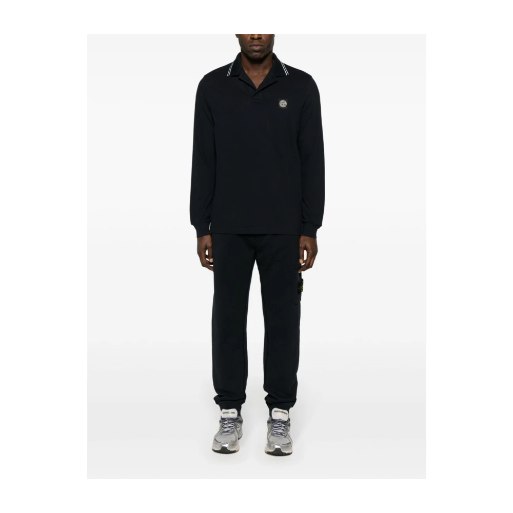 Stone Island Cargo Fleece Sweatpants Slim Fit Blue Heren