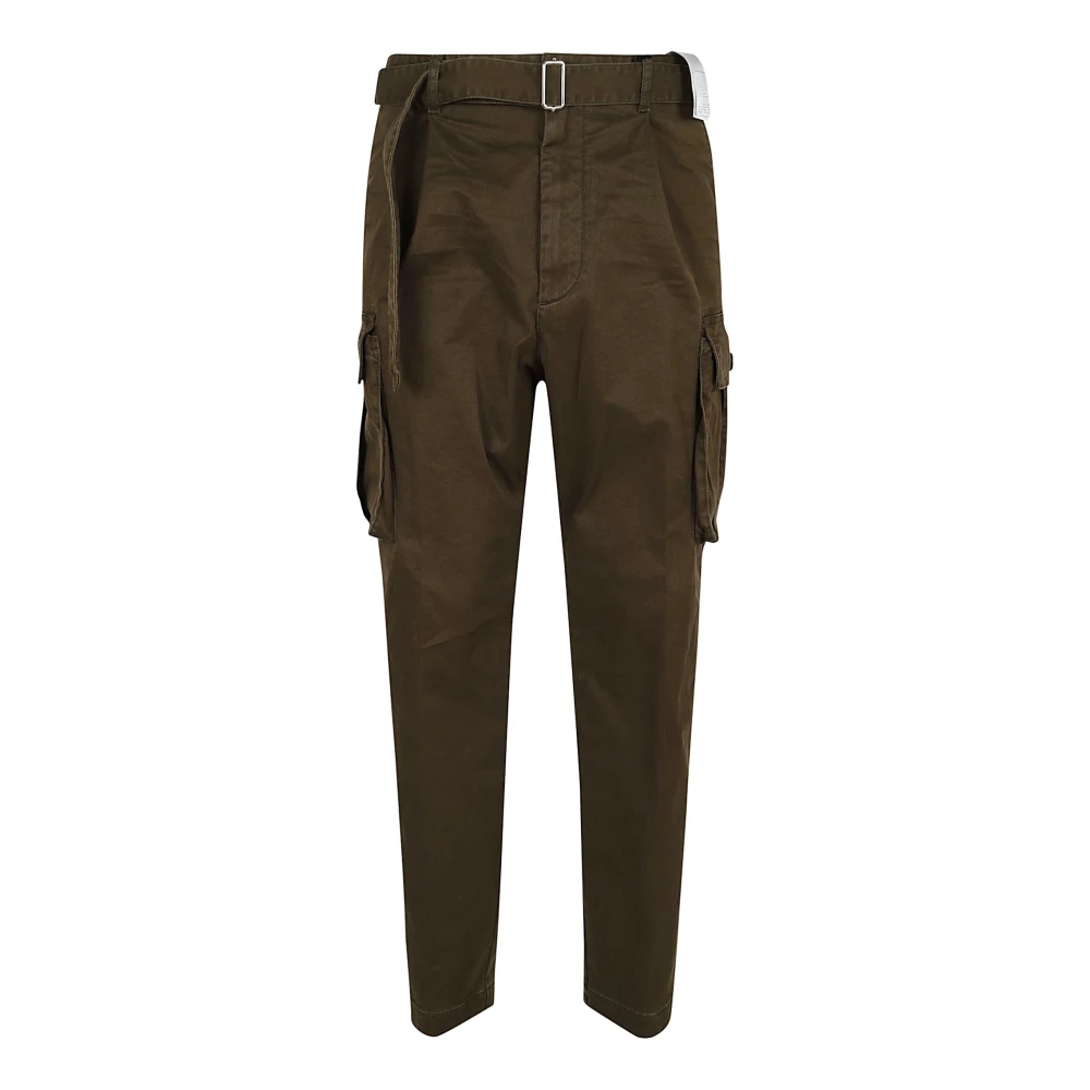 Dsquared2 Multi-Pocket Stretch Katoen Plooi Broek Green Heren