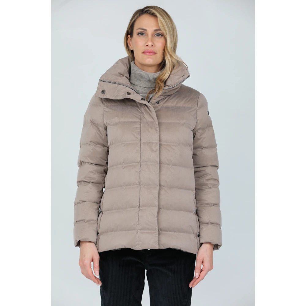 RRD High-neck Cupro Fabric Tubular Puffer Beige Dames