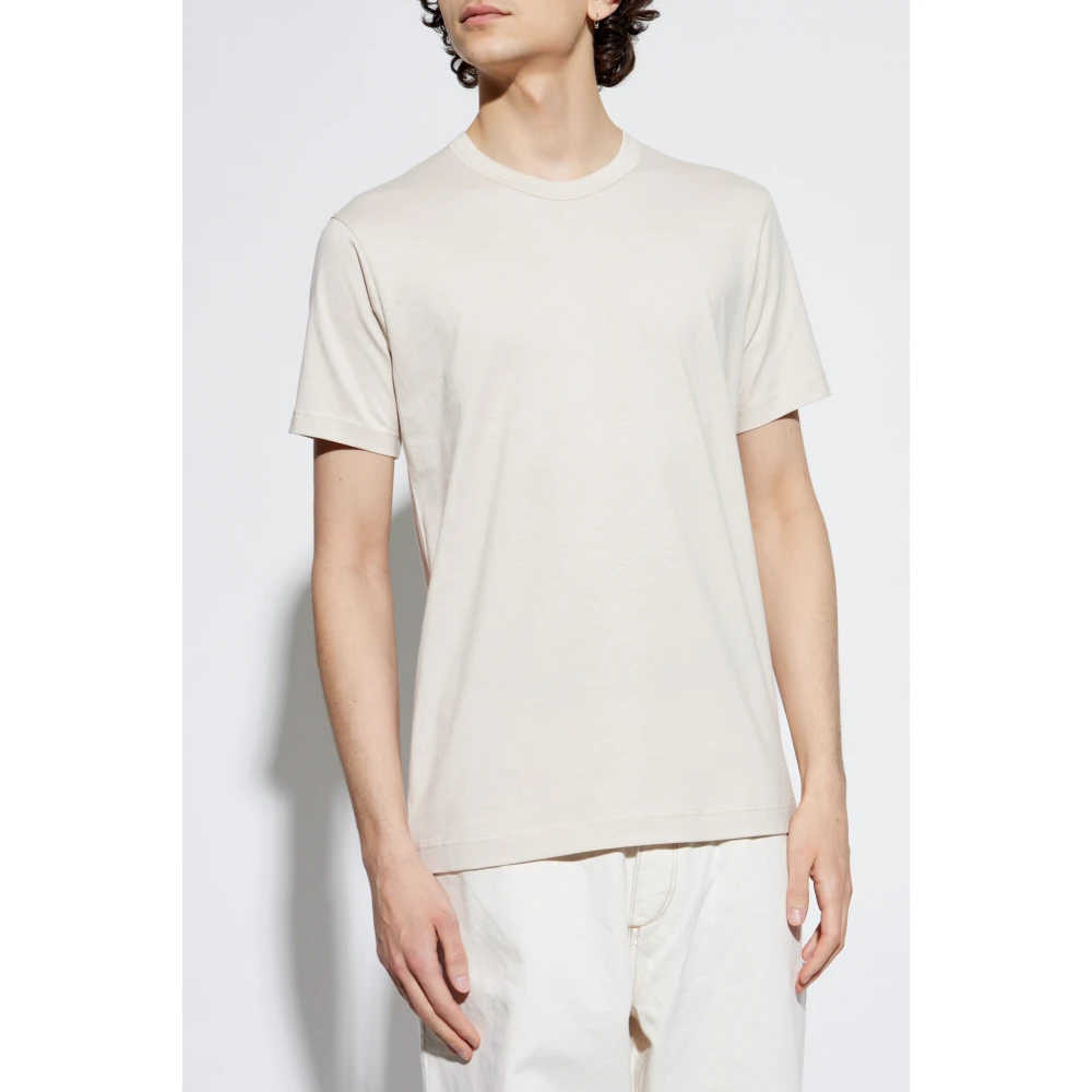 Comme des Garçons T-shirt met bedrukt logo Beige Heren