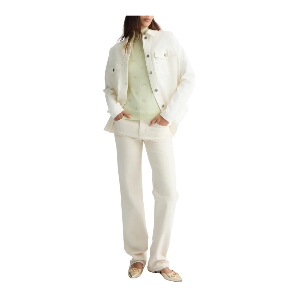 Liu Jo Witte Wollen Jas White Dames