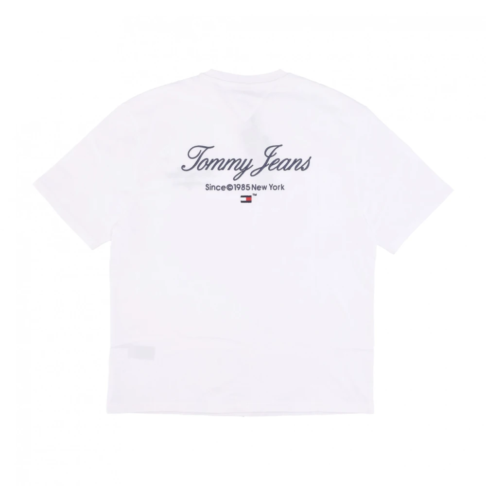 Tommy Hilfiger Oversized Serif Luxe Tee Wit White Heren