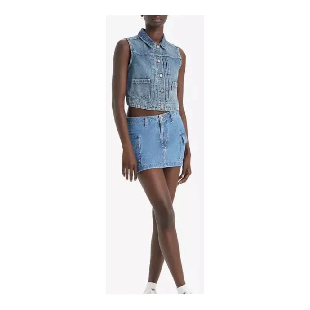 Levi's Mini Cargo Rok in Renge Stijl Blue Dames