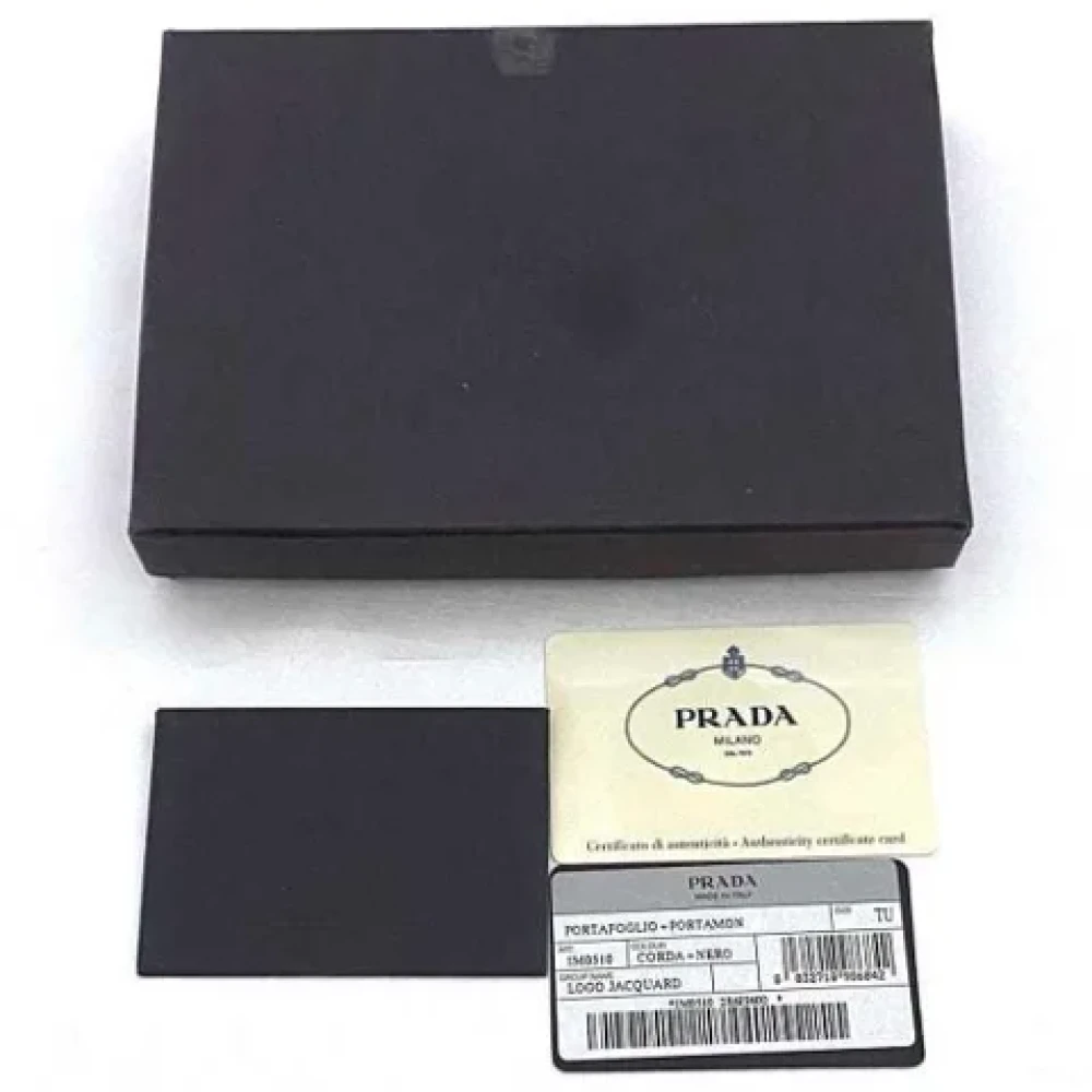 Prada Vintage Pre-owned Canvas wallets Beige Dames