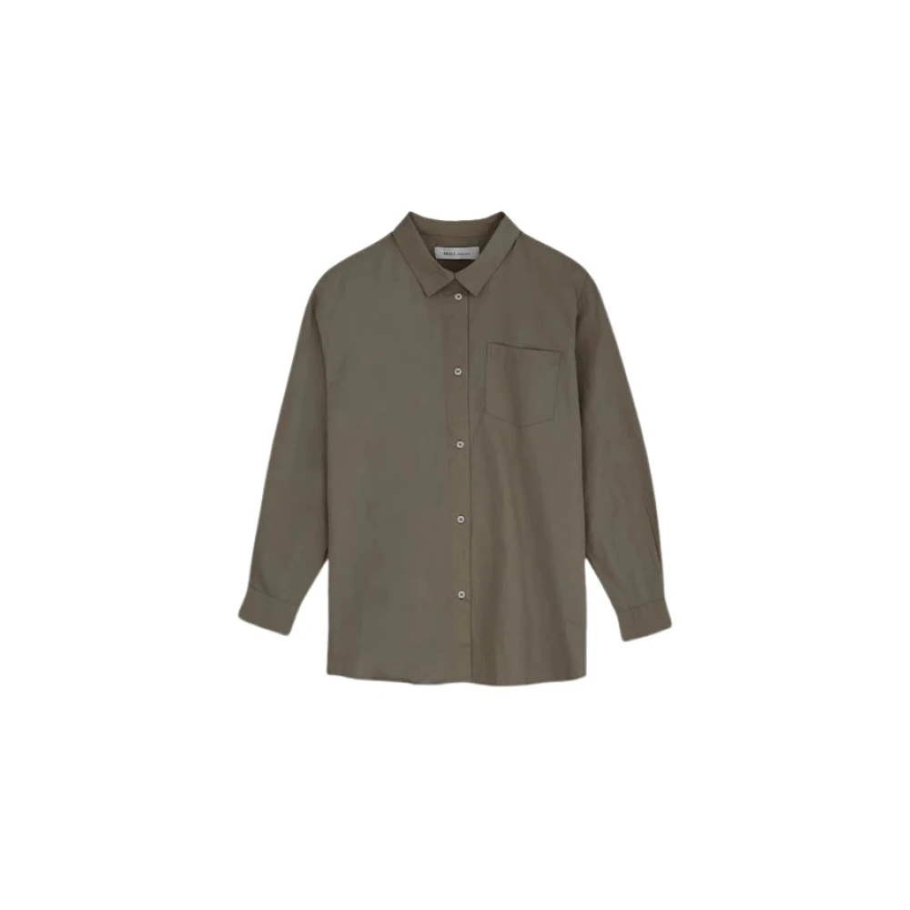 Skall Studio Klassieke Edgar Shirt in Koud Bruin Brown Dames