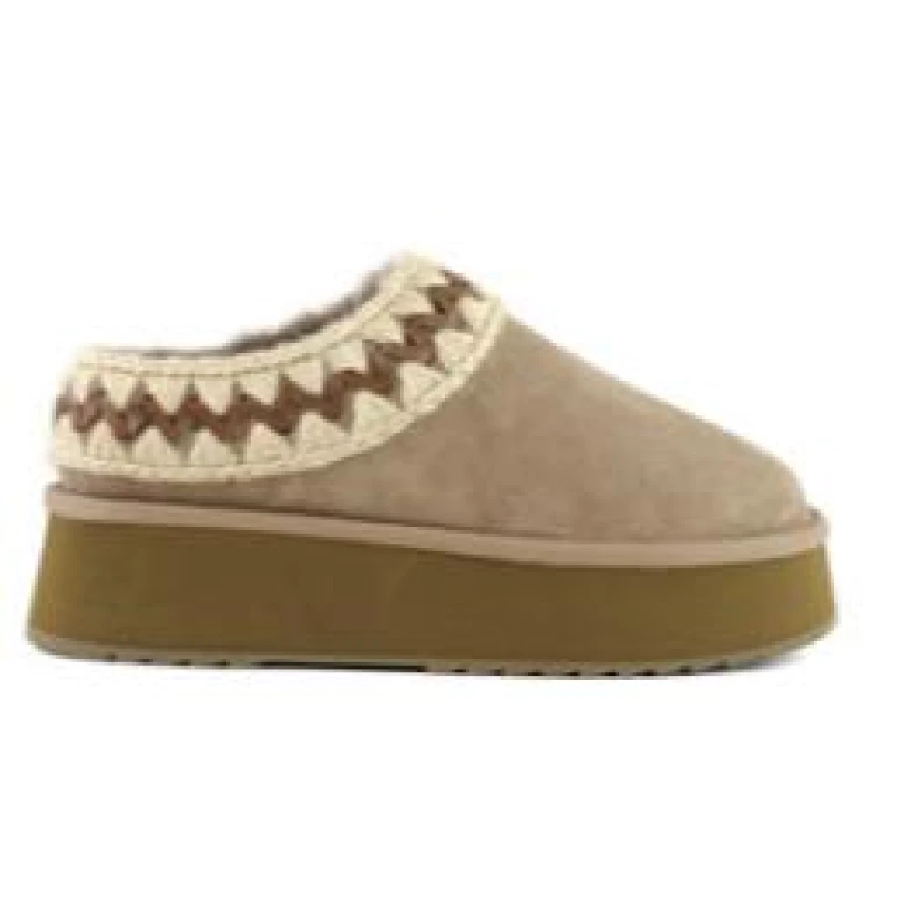 Mou Women's Gray Platform Clog