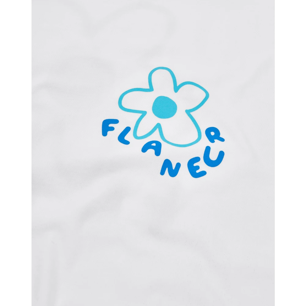 Flâneur Wit overhemd met achterprint White Heren