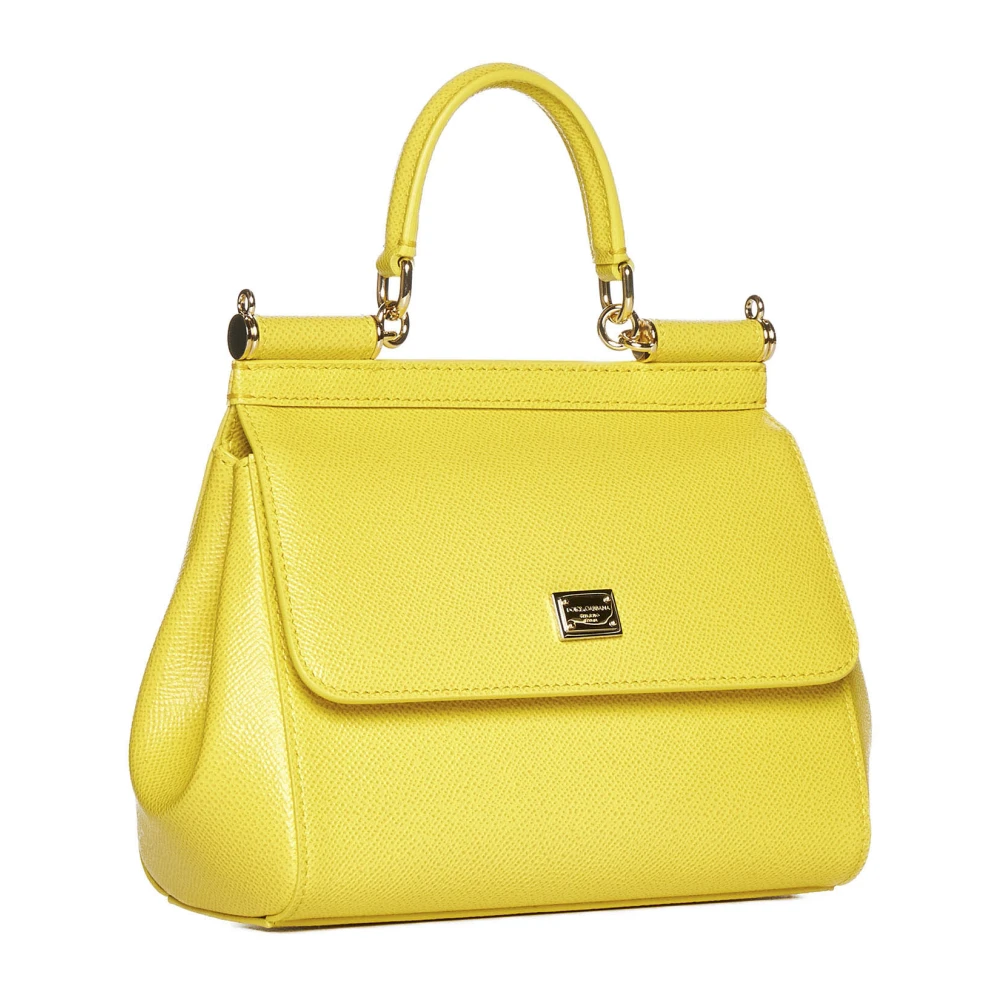 Dolce & Gabbana Stijlvolle Sicily Tassen Collectie Yellow Dames