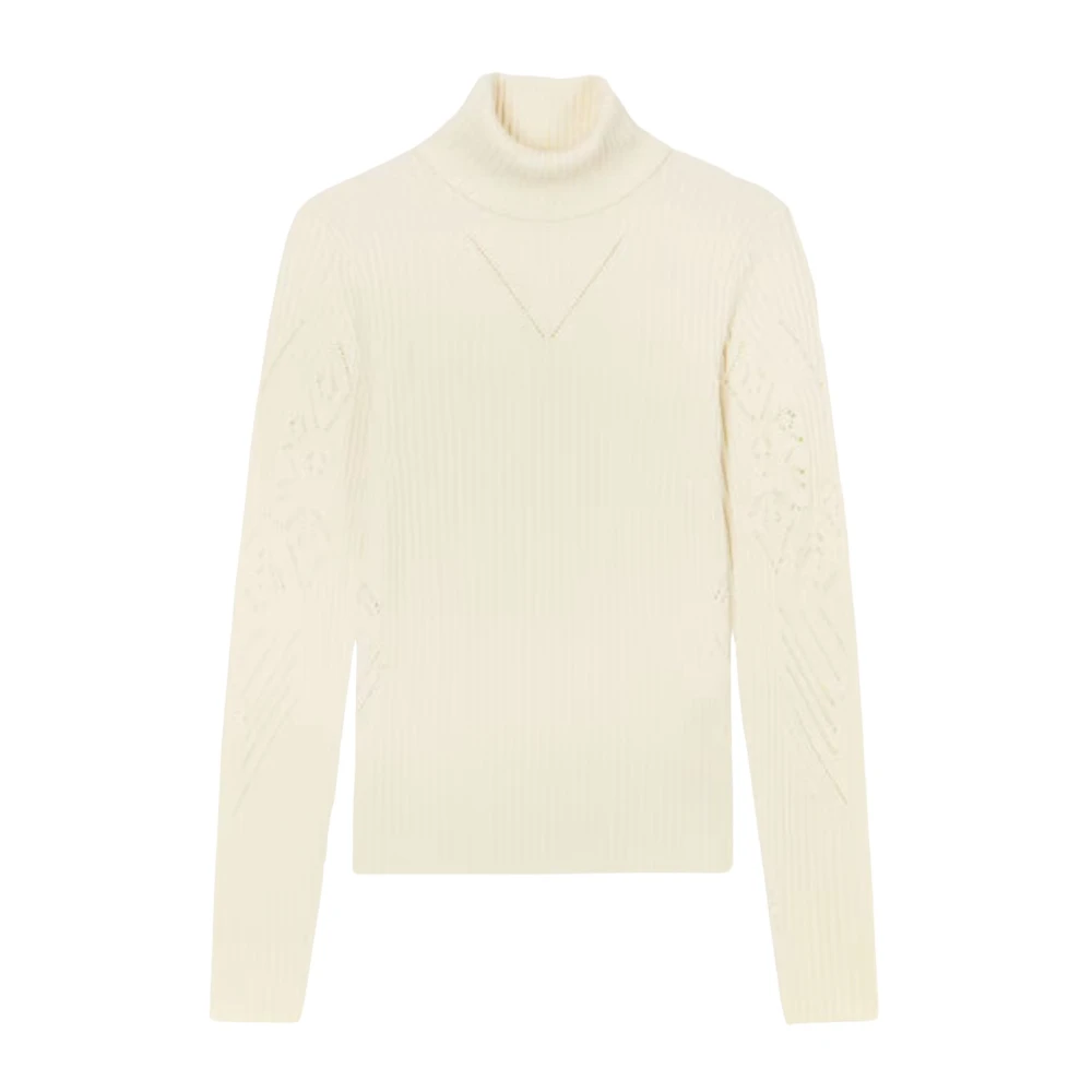 BA&SH Aansluitende Jersey met Hoge Hals Beige Dames
