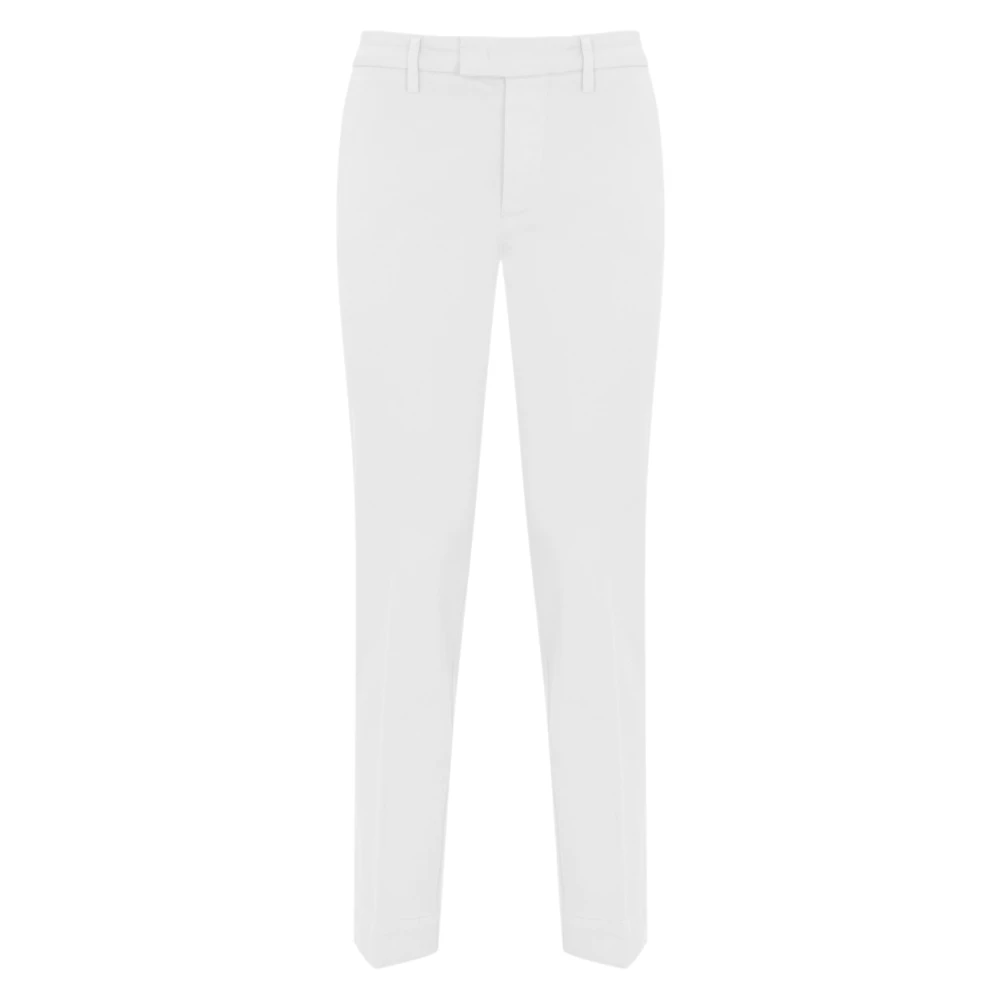Re-Hash Witte Chino Broek Slim Fit Cropped White Heren