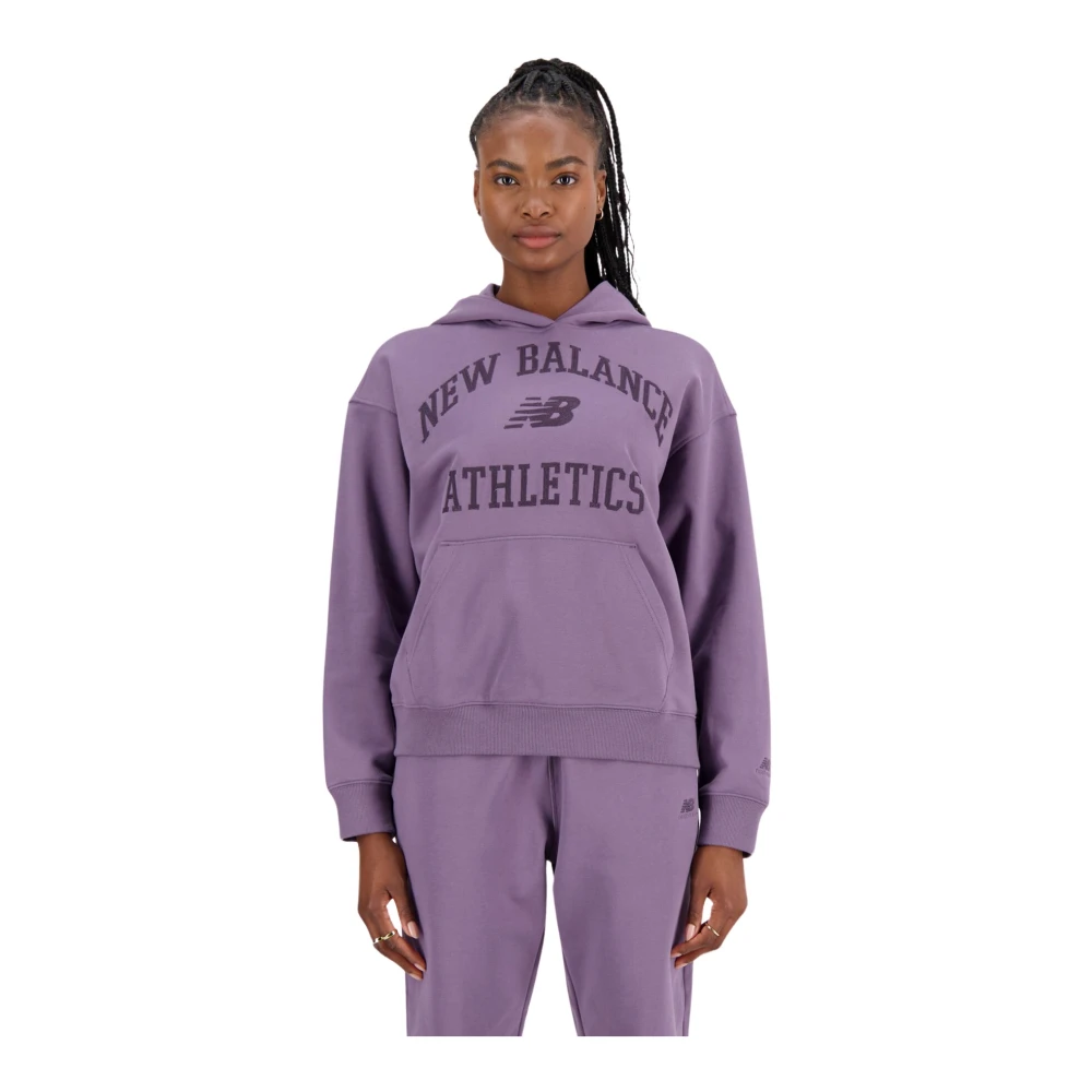 New Balance Athletic Varsity Hoodie Purple Dames