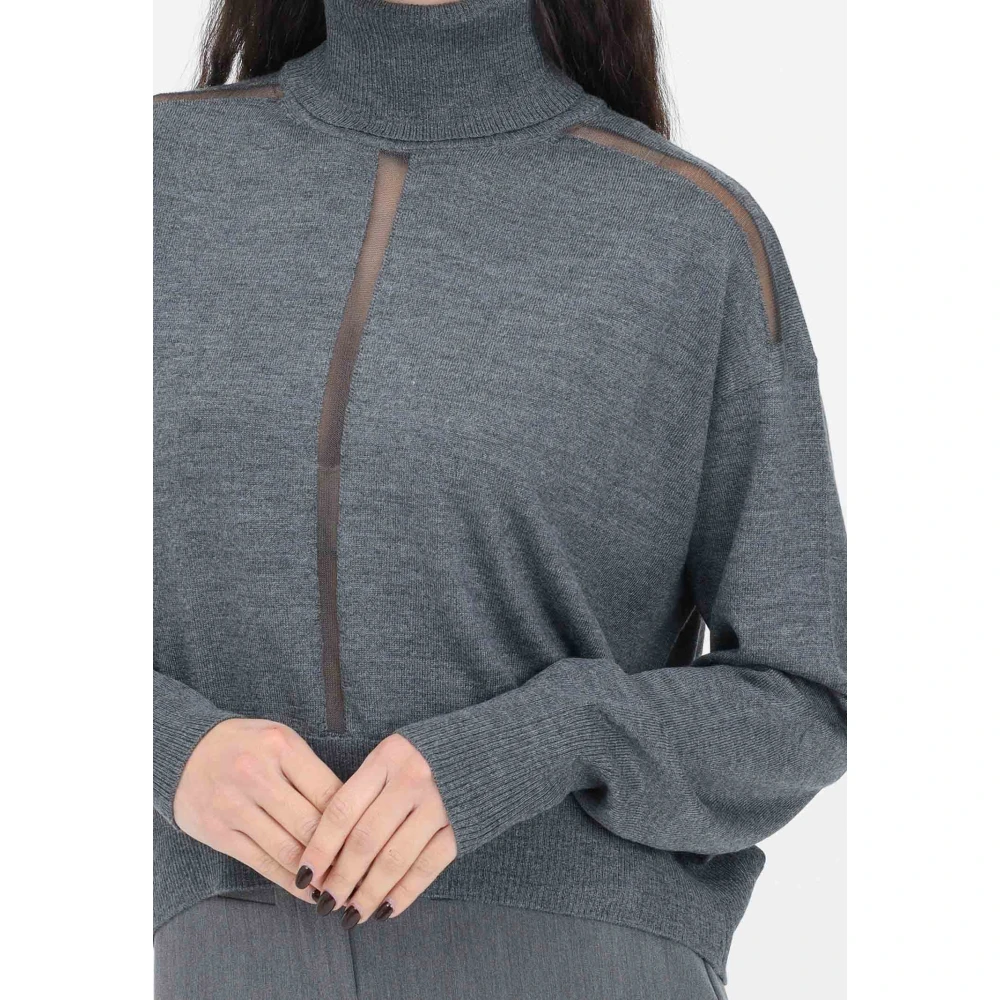 PATRIZIA PEPE Moderne Grijze Coltrui Gray Dames