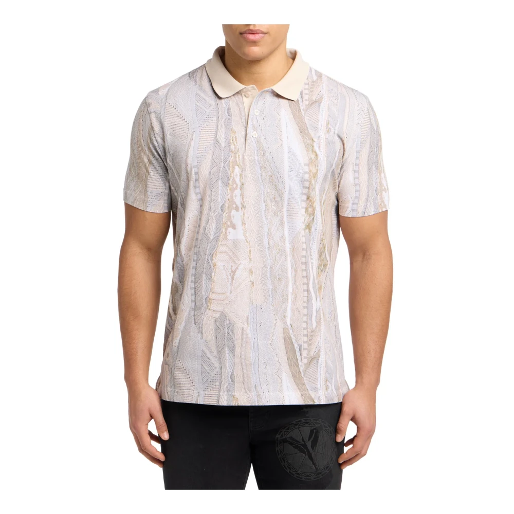 Carlo colucci Beige Heren Polo Shirt Klassieke Stijl Beige Heren
