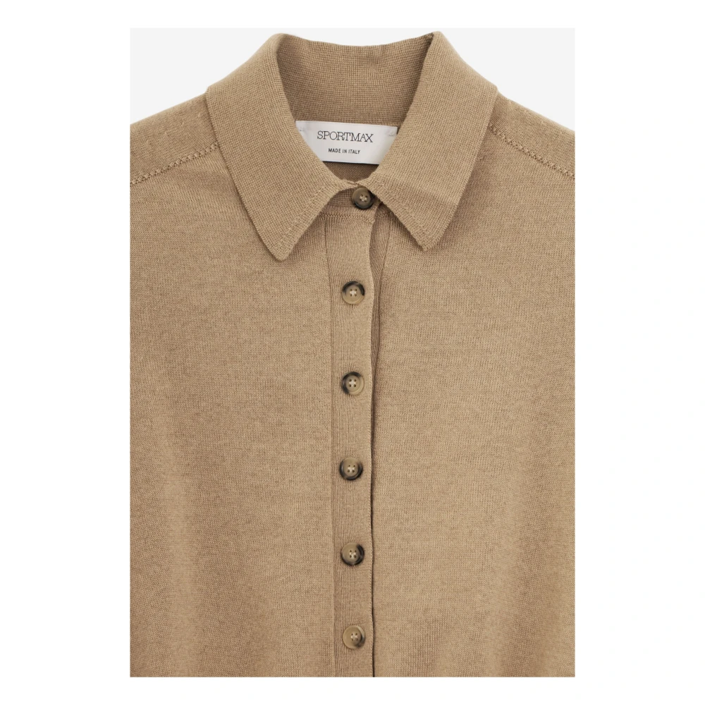 SPORTMAX Stijlvolle Gebreide Vest voor Vrouwen Beige Dames
