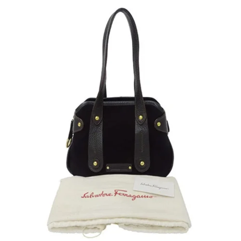 Salvatore Ferragamo Pre-owned Leather handbags Black Dames