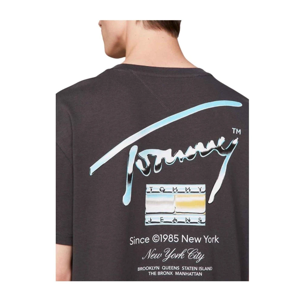 Tommy Hilfiger Metallic Reg T-shirt Gray Heren