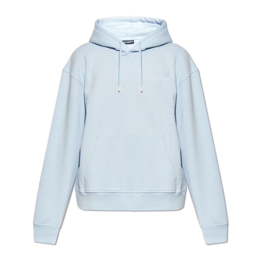 Jacquemus Brode hoodie met logo Blue