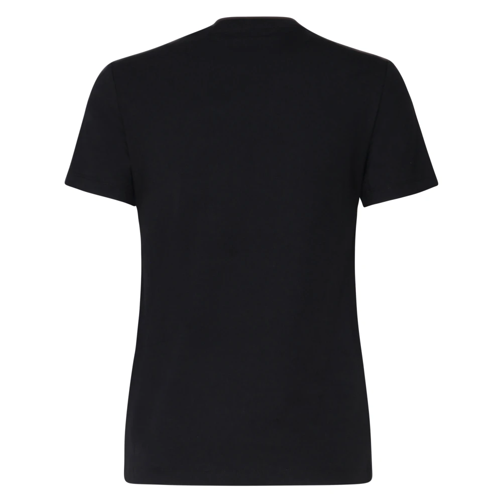 Just Cavalli Zwarte Katoenen T-shirt Ronde Kraag Italië Black Dames