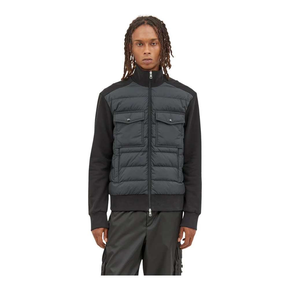 Moncler Gewatteerde Zip-Up Vest Black Heren