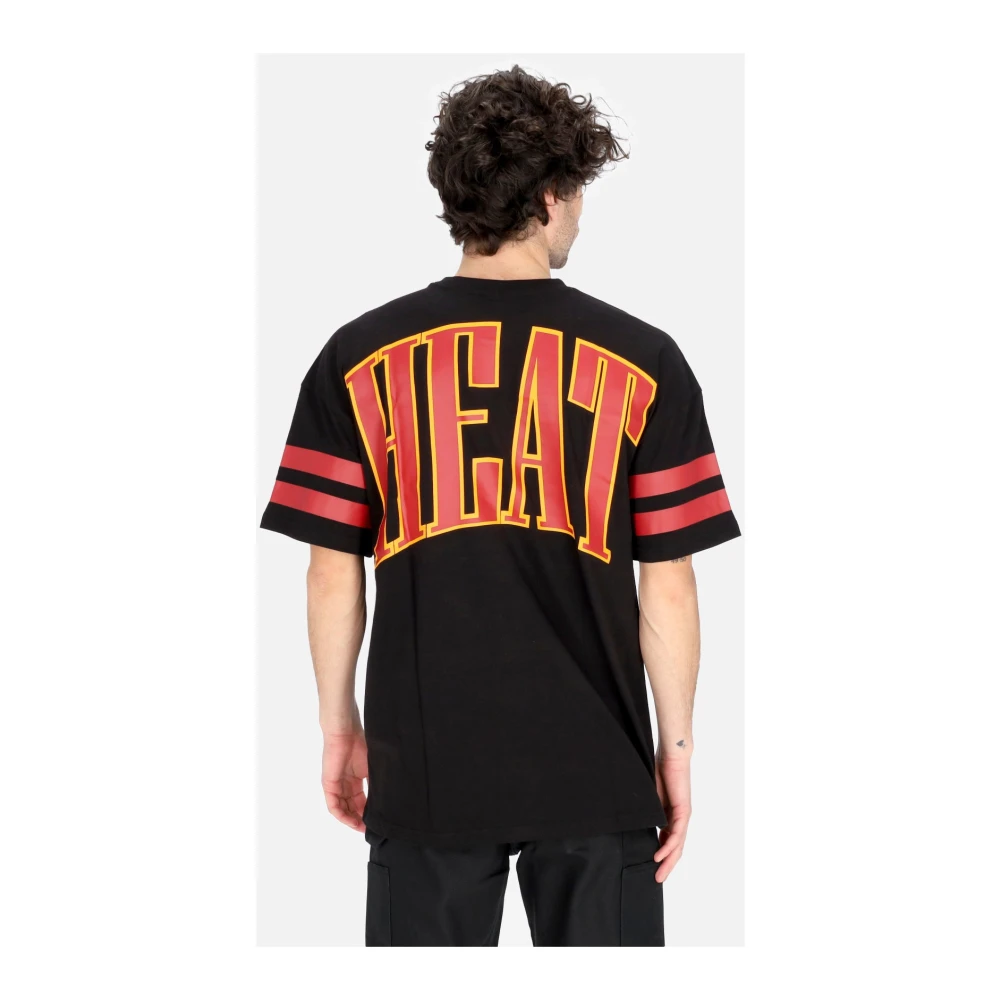 new era Miami Heat Arch Grafische Tee Zwart Rood Black Heren