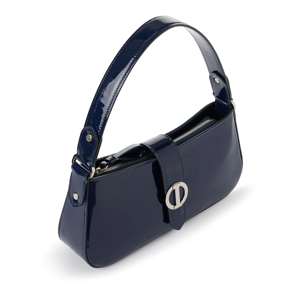 Iceberg Blauwe Piuma patentleren tas met bovenhandvat Blue Dames
