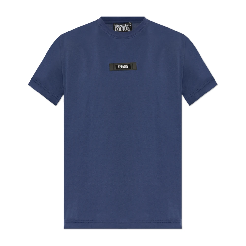 Versace Jeans Couture T-shirt med logopatch Blue, Herr