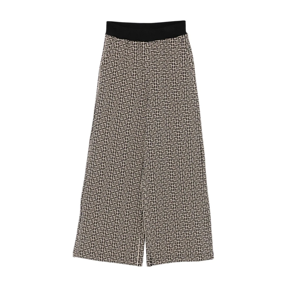Balmain Girls Multicolor Stylish Beige And Black Trousers - Trousers - 8 Y - Kids