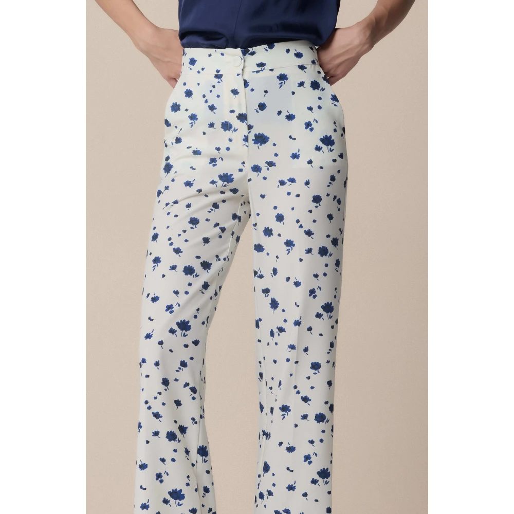 Kocca Stijlvolle Wijde Broek White Dames