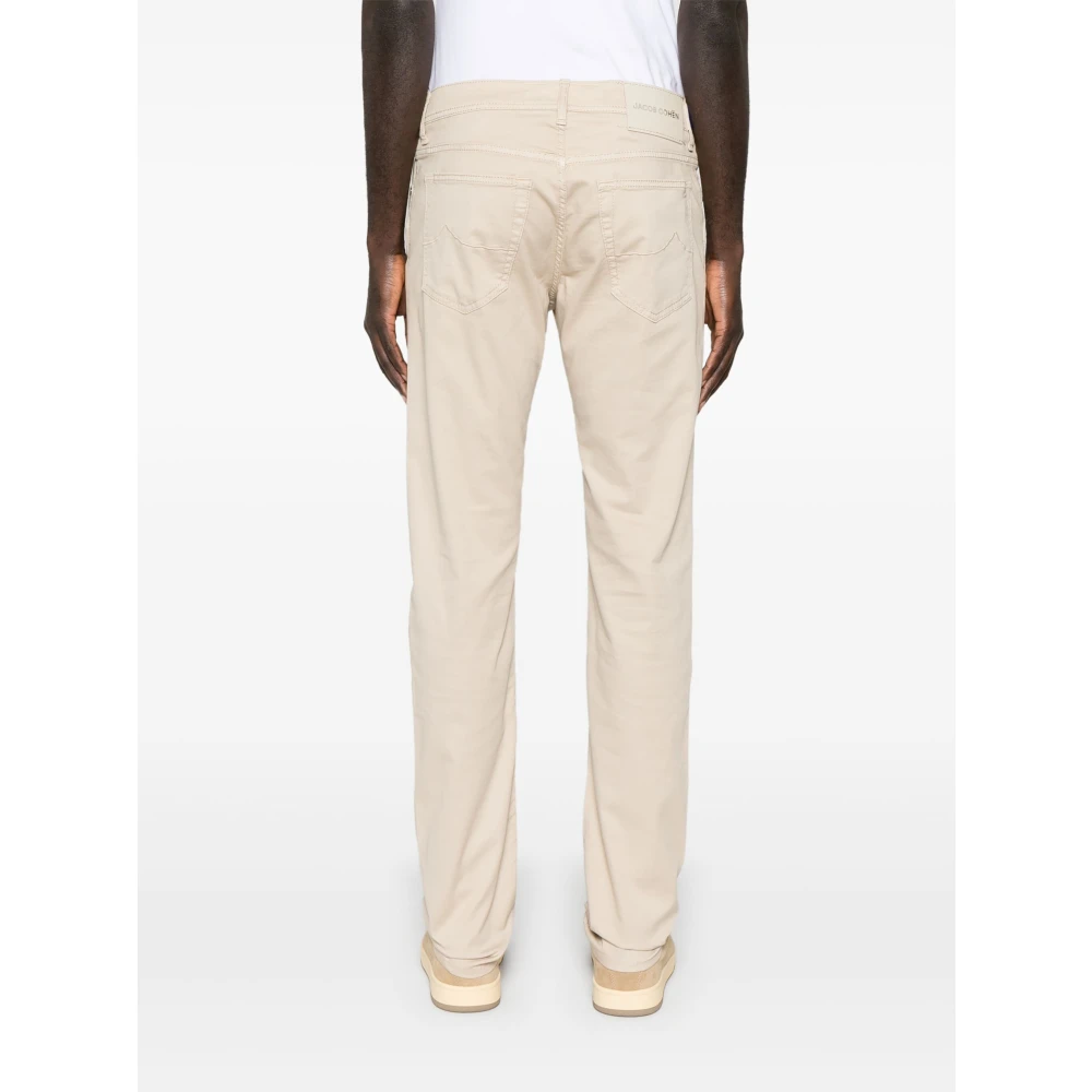 Jacob Cohën Handgemaakte katoen lyocell broek model Bard Beige Heren