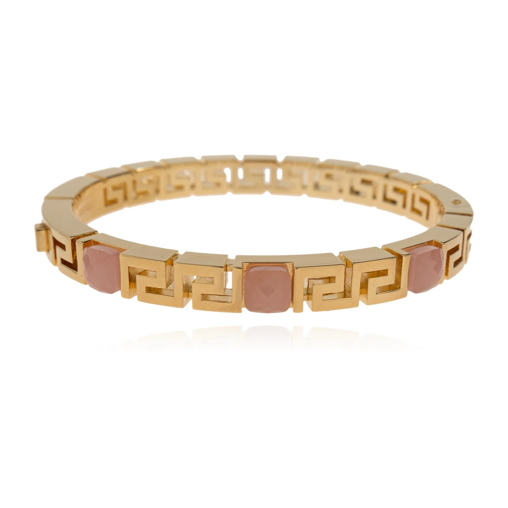 Versace Vrouw Geel Accessoires Dames, L, Leer, Greca Armband