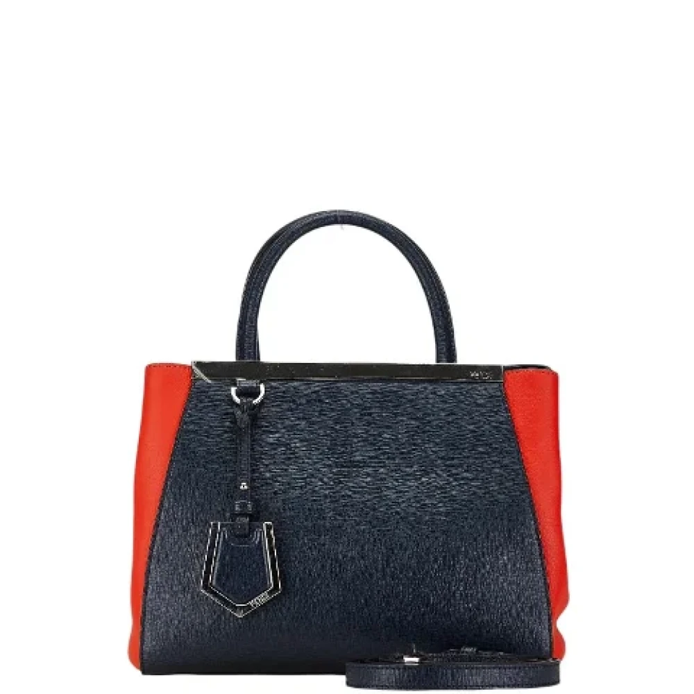 Fendi Vintage Pre-owned Leather handbags Blue Dames