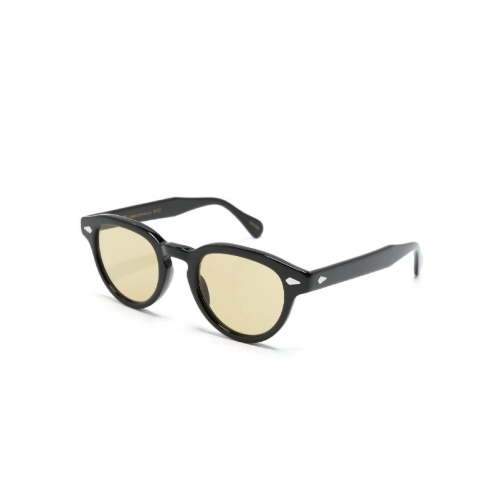 Moscot Unisex Black Sunglasses, 49 Mm, Maydela Sun Amber Sunglasses