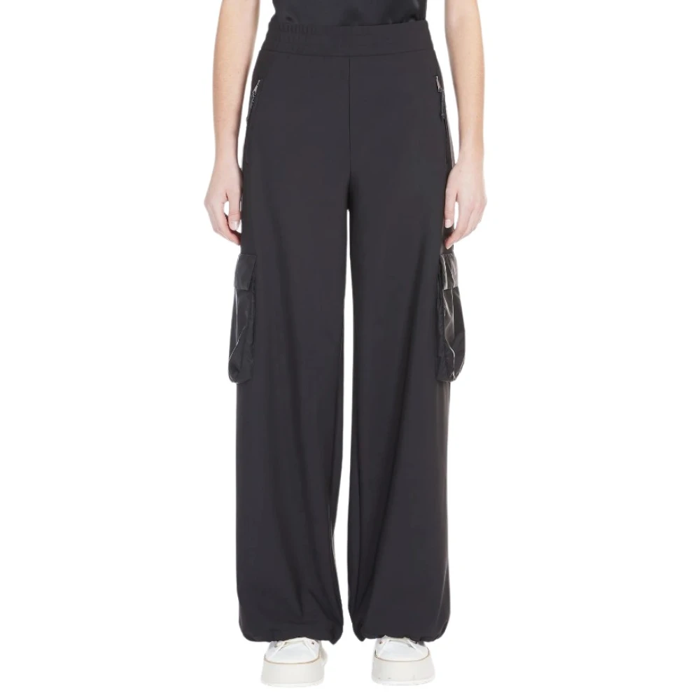 Max Mara Cargo Broek van Technische Stof Black Dames