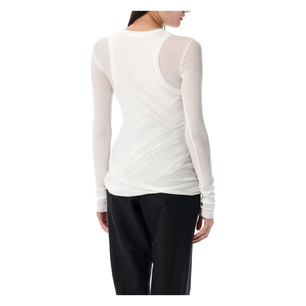 Jil Sander Dubbel Langemouw T-shirt White Dames