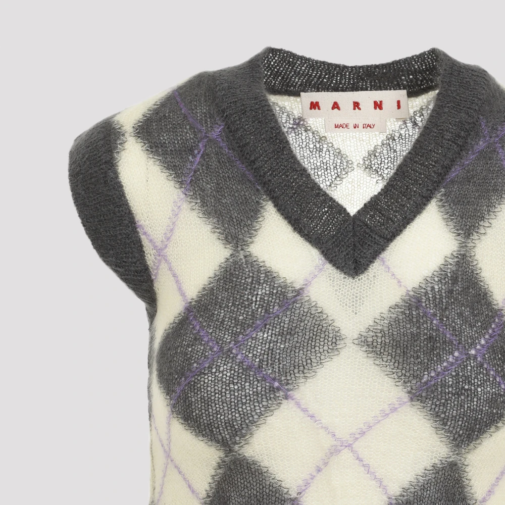 Marni Endive V Neck Sweater Multicolor Dames