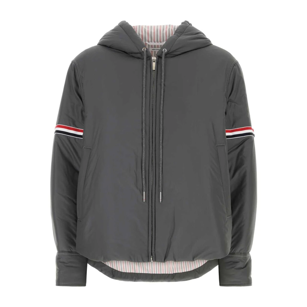 Thom Browne Stijlvolle Donkergrijze Donsjas Gray Dames