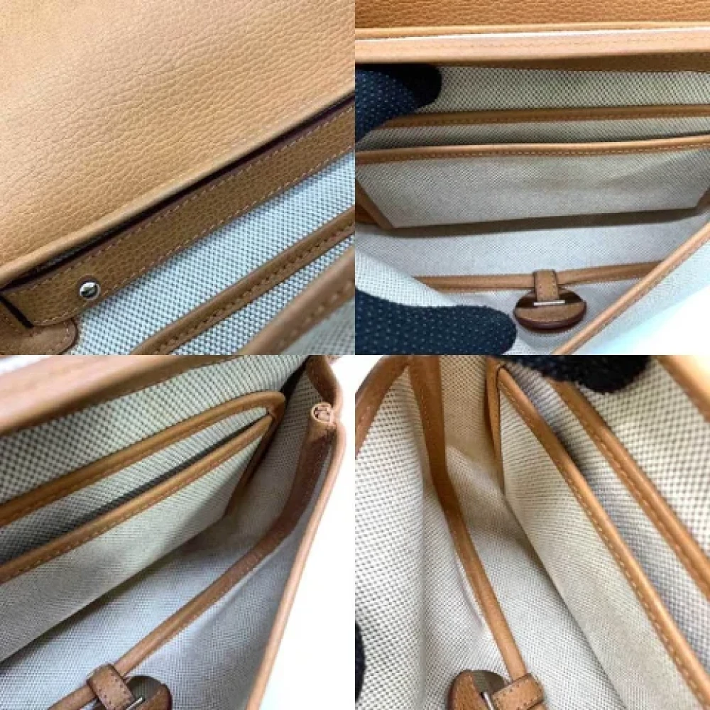 Hermès Vintage Pre-owned Fabric shoulder-bags Brown Dames