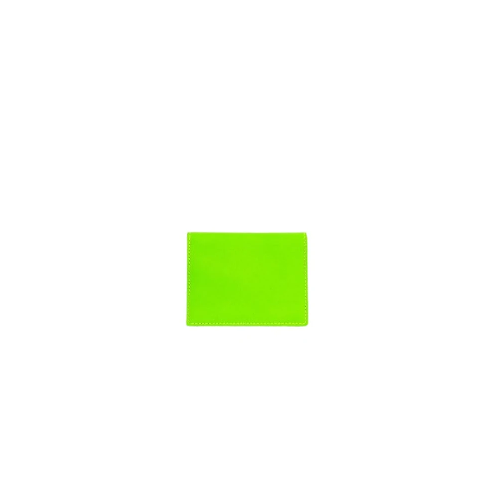 Comme des Garçons Groene Super Fluo Leren Portemonnee Green Dames