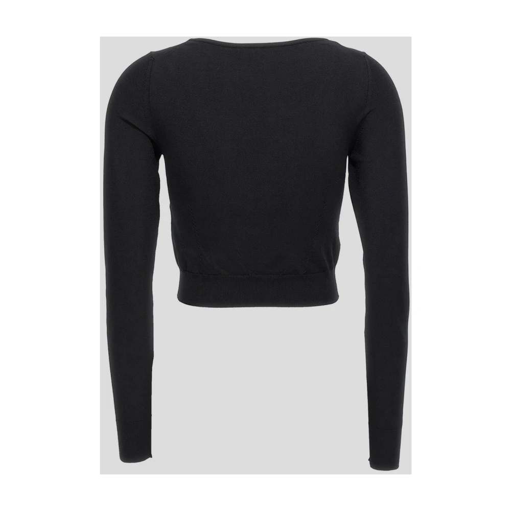Dolce & Gabbana Logo Gebreide kleding in Viscose Black Dames
