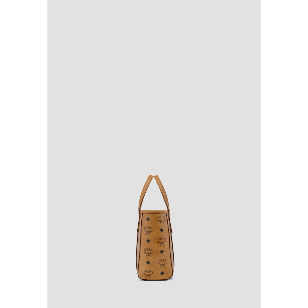 MCM Toni Top-Zip Shopper in Visetos Black Dames