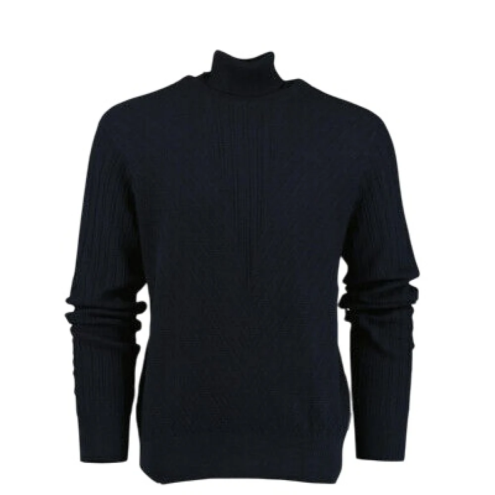 Armani Exchange Jumpers - Male - Turtlenecks - Blue - 2XL - Knitwear