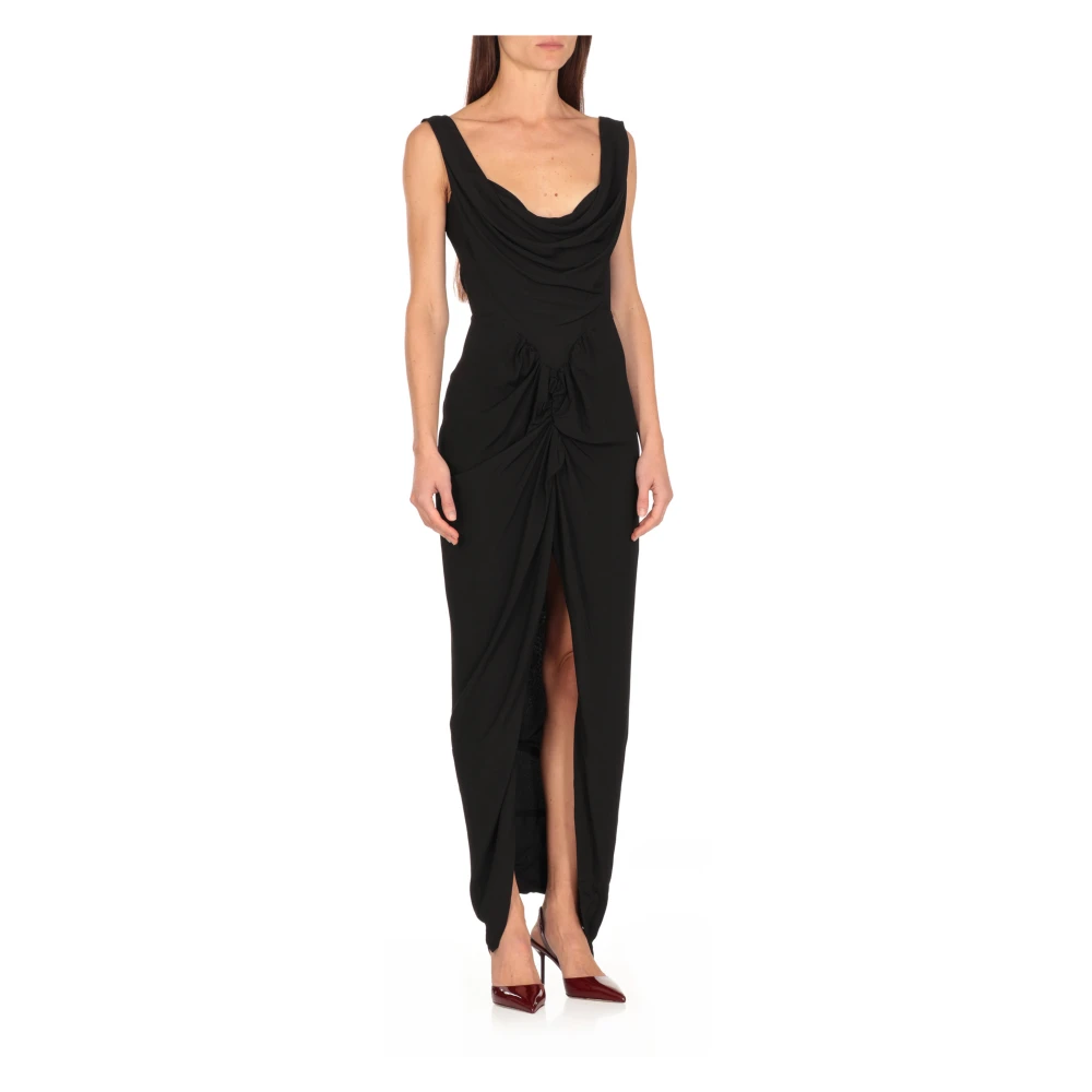 Vivienne Westwood Zwarte jurk met wijde halslijn Black Dames